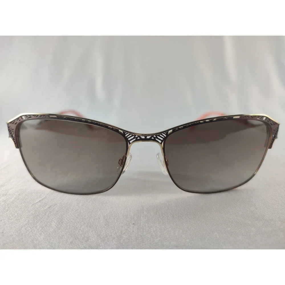 Liz Claiborne L577/S 09QHA Women's Sunglasses Brown Gold Filigree 56mm
